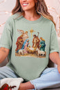 The Painted Nativity Scene Comfort Colors Adult Ring - Spun Cotton Tee - Wholesale Accessory Market