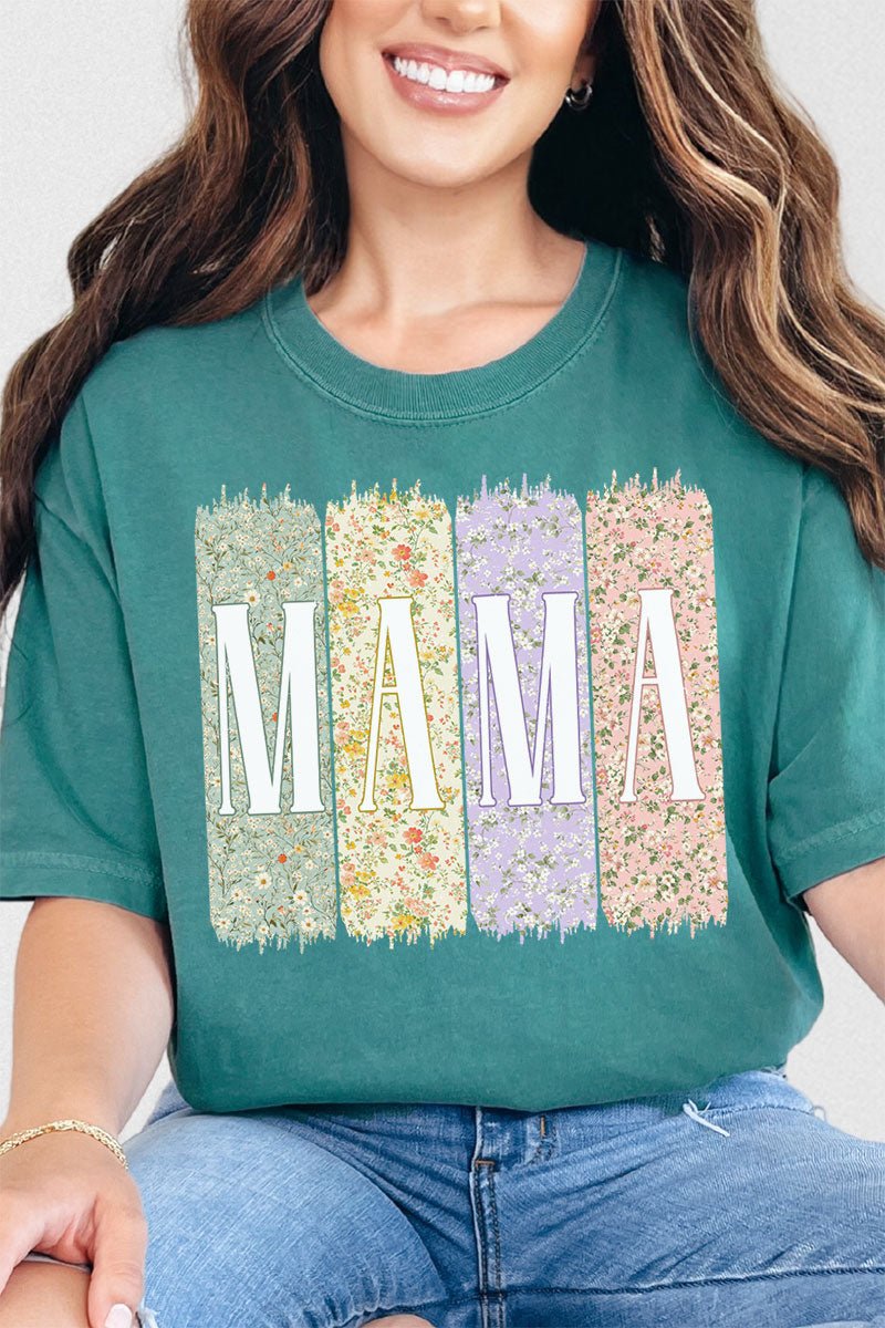 Vintage Colorblock Mama Comfort Colors Adult Ring - Spun Cotton Tee - Wholesale Accessory Market