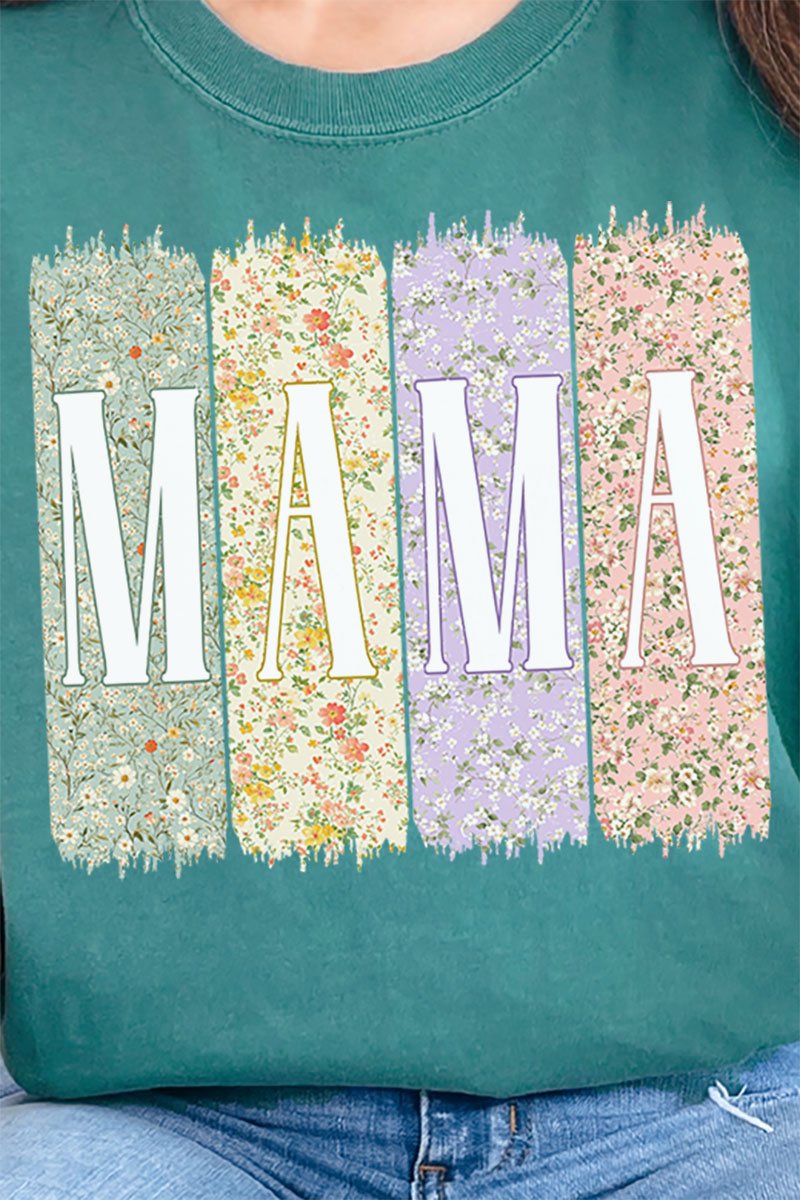 Vintage Colorblock Mama Comfort Colors Adult Ring - Spun Cotton Tee - Wholesale Accessory Market