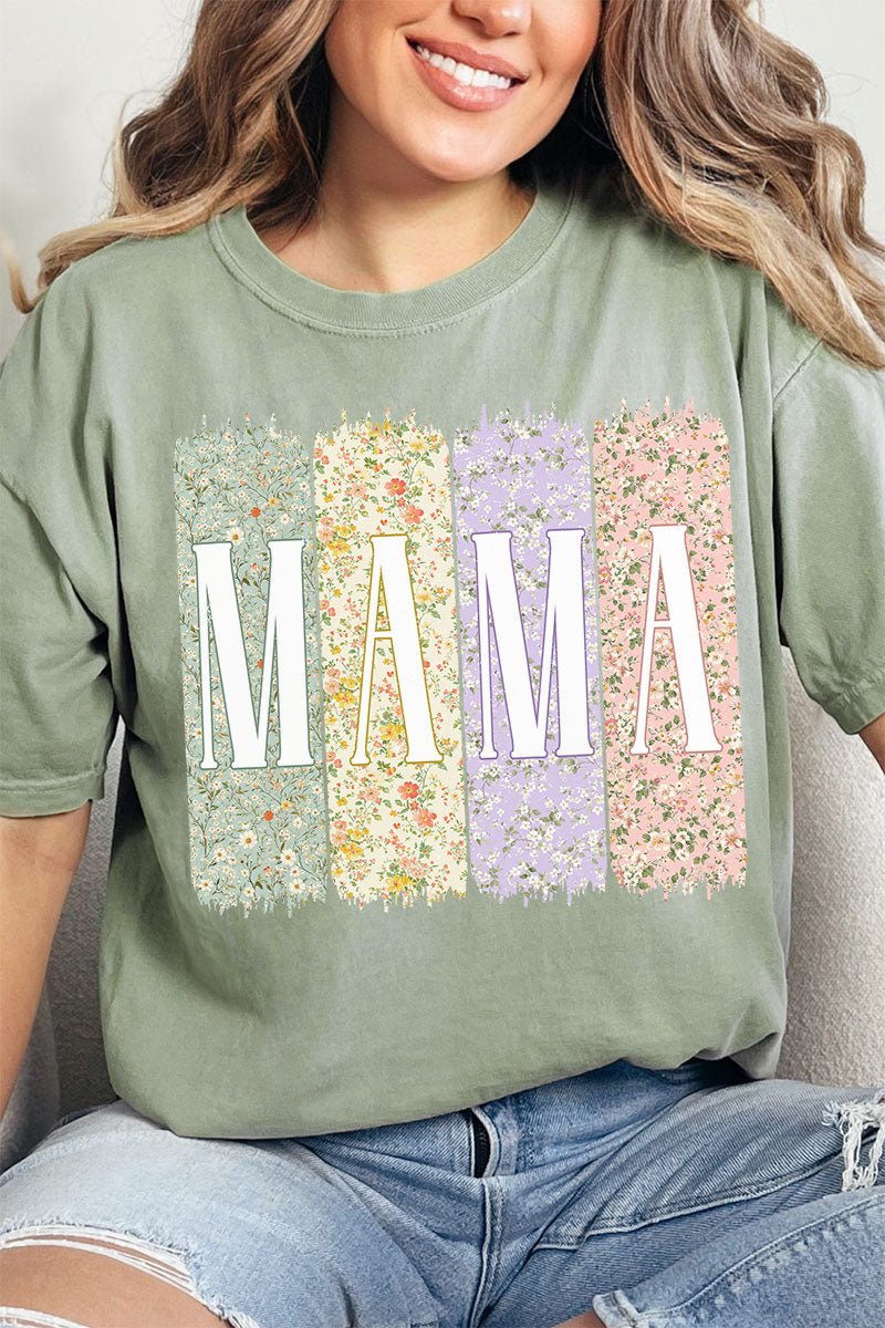Vintage Colorblock Mama Comfort Colors Adult Ring - Spun Cotton Tee - Wholesale Accessory Market