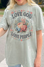 Vintage Love God Love People Comfort Colors Adult Ring - Spun Cotton Tee - Wholesale Accessory Market