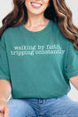 Walking By Faith Comfort Colors Adult Ring - Spun Cotton Tee - Wholesale Accessory Market