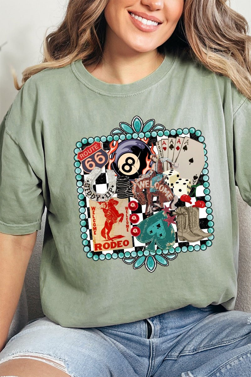 Welcome Rodeo Collage Comfort Colors Adult Ring - Spun Cotton Tee - Wholesale Accessory Market
