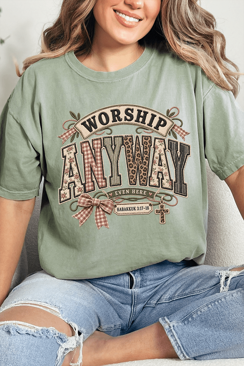 Worship Anyway Comfort Colors Adult Ring-Spun Cotton Tee - Wholesale Accessory Market