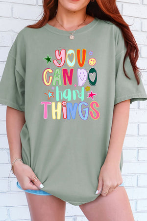 You Can Do Hard Things Comfort Colors Adult Ring - Spun Cotton Tee - Wholesale Accessory Market