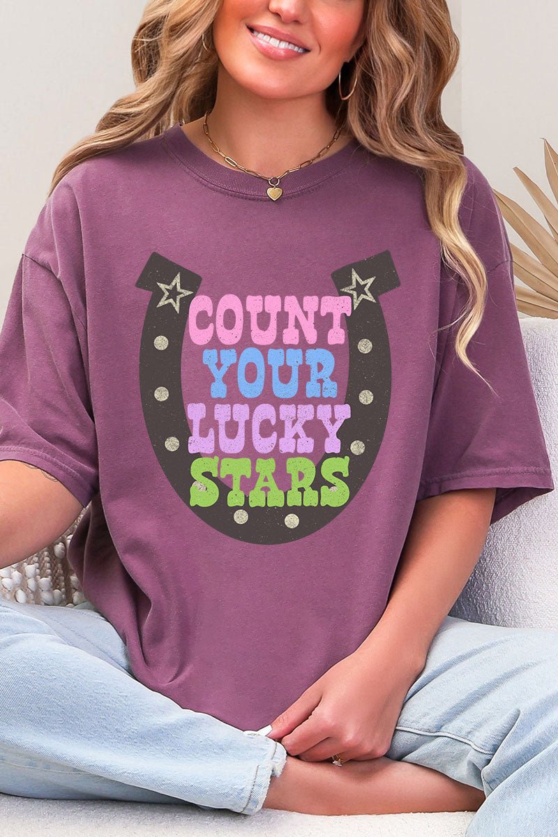 Count Your Lucky Stars Comfort Colors Adult Ring - Spun Cotton Tee - Wholesale Accessory Market