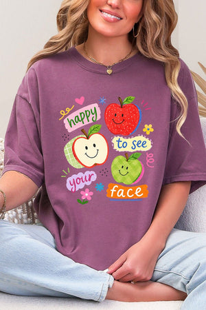 Happy To See Your Face Comfort Colors Adult Ring-Spun Cotton Tee - Wholesale Accessory Market