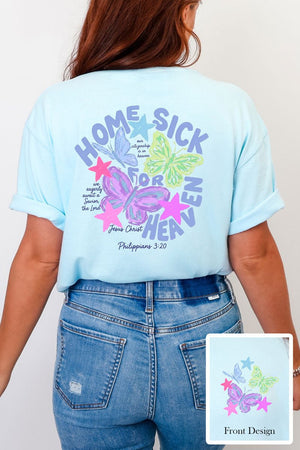 Homesick For Heaven Front & Back Comfort Colors Adult Ring-Spun Cotton Tee - Wholesale Accessory Market