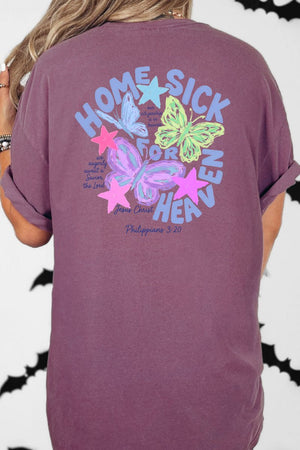 Homesick For Heaven Front & Back Comfort Colors Adult Ring-Spun Cotton Tee - Wholesale Accessory Market