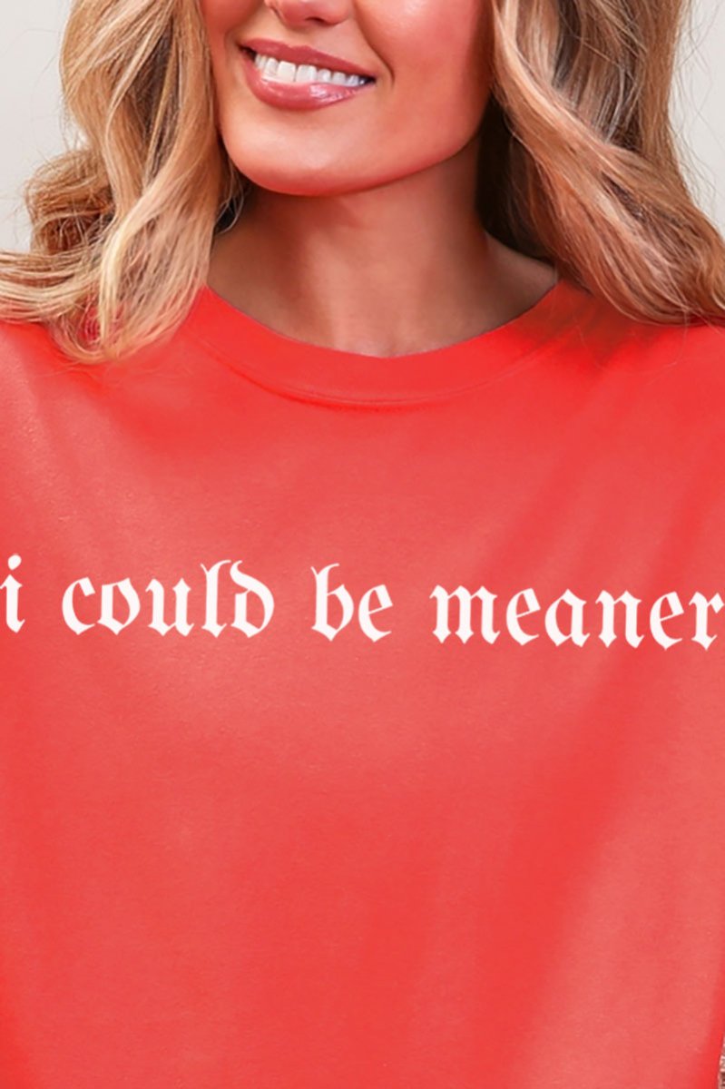 I Could Be Meaner Comfort Colors Adult Ring - Spun Cotton Tee - Wholesale Accessory Market