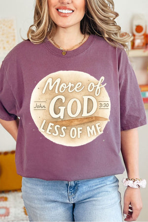 More Of God Less Of Me Comfort Colors Adult Ring - Spun Cotton Tee - Wholesale Accessory Market