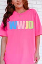 Pastel WWJD Comfort Colors Adult Ring - Spun Cotton Tee - Wholesale Accessory Market