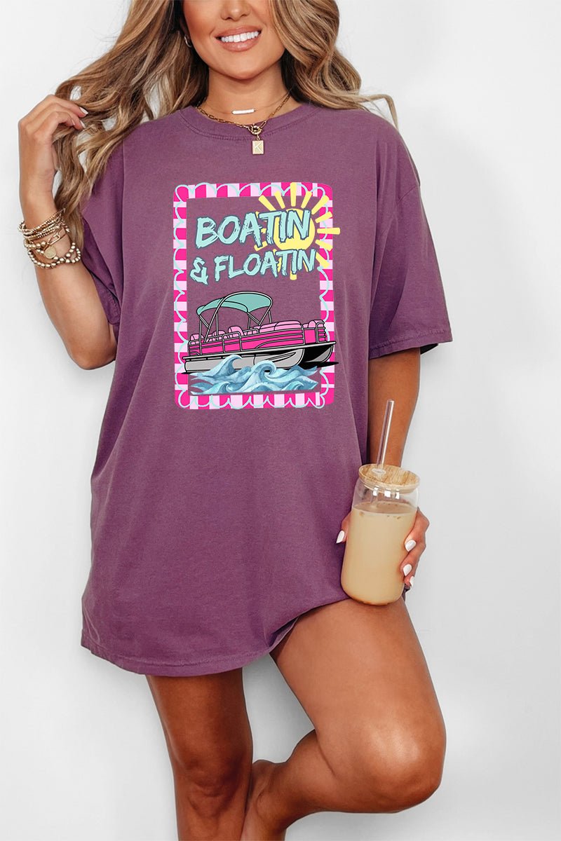 Sunny Boatin & Floatin Comfort Colors Adult Ring - Spun Cotton Tee - Wholesale Accessory Market