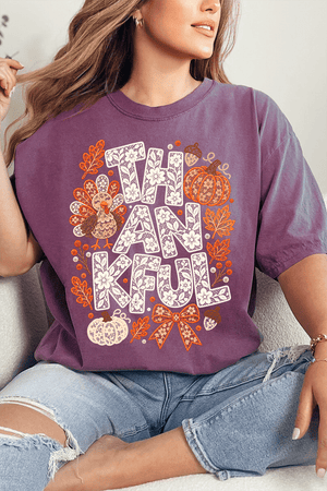 Thankful Lacework Comfort Colors Adult Ring-Spun Cotton Tee - Wholesale Accessory Market