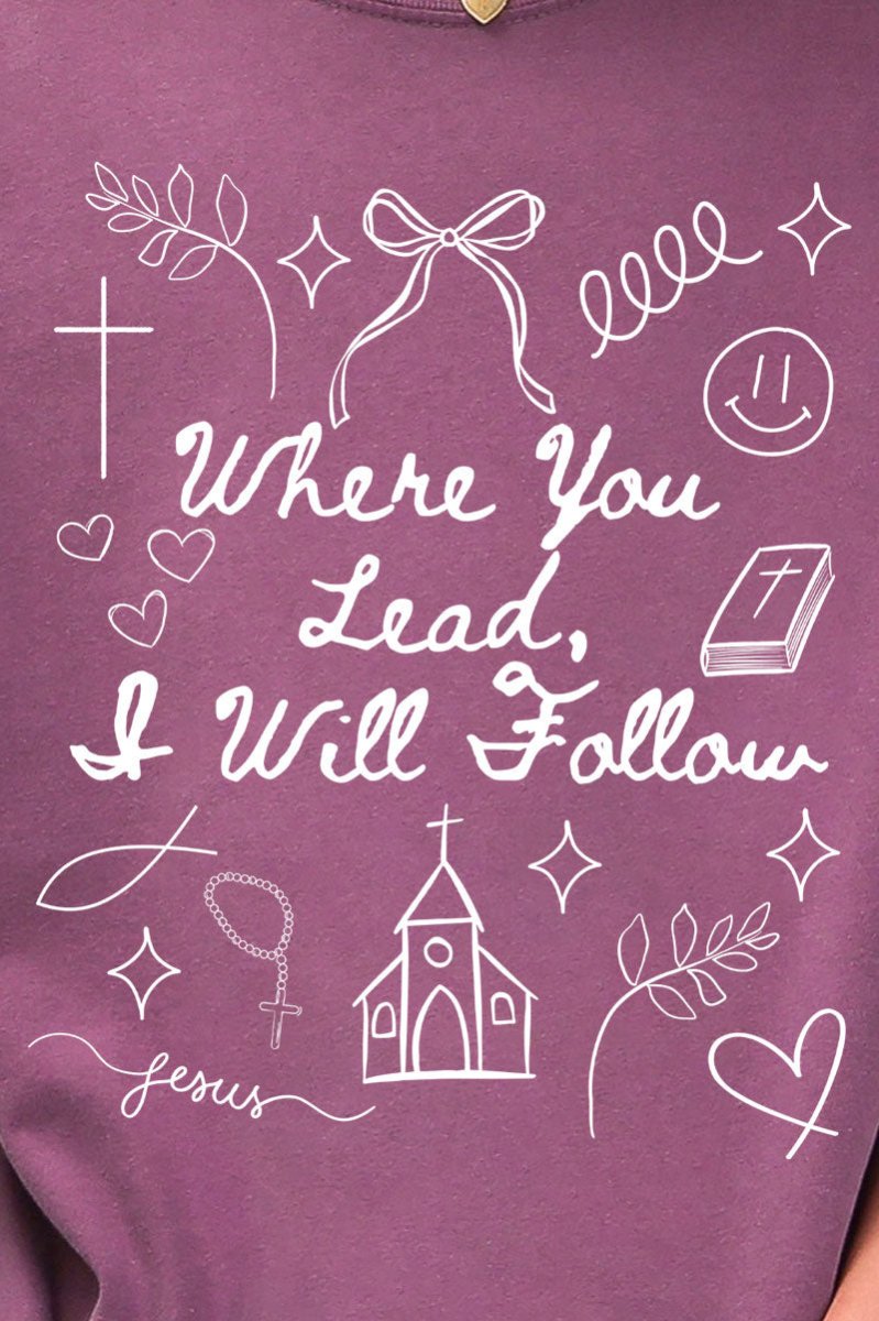 Where You Lead, I Will Follow Comfort Colors Adult Ring - Spun Cotton Tee - Wholesale Accessory Market
