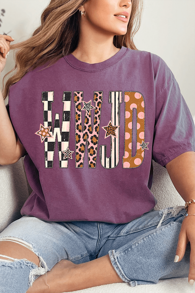 WWJD Pattern Pop Comfort Colors Adult Ring-Spun Cotton Tee - Wholesale Accessory Market