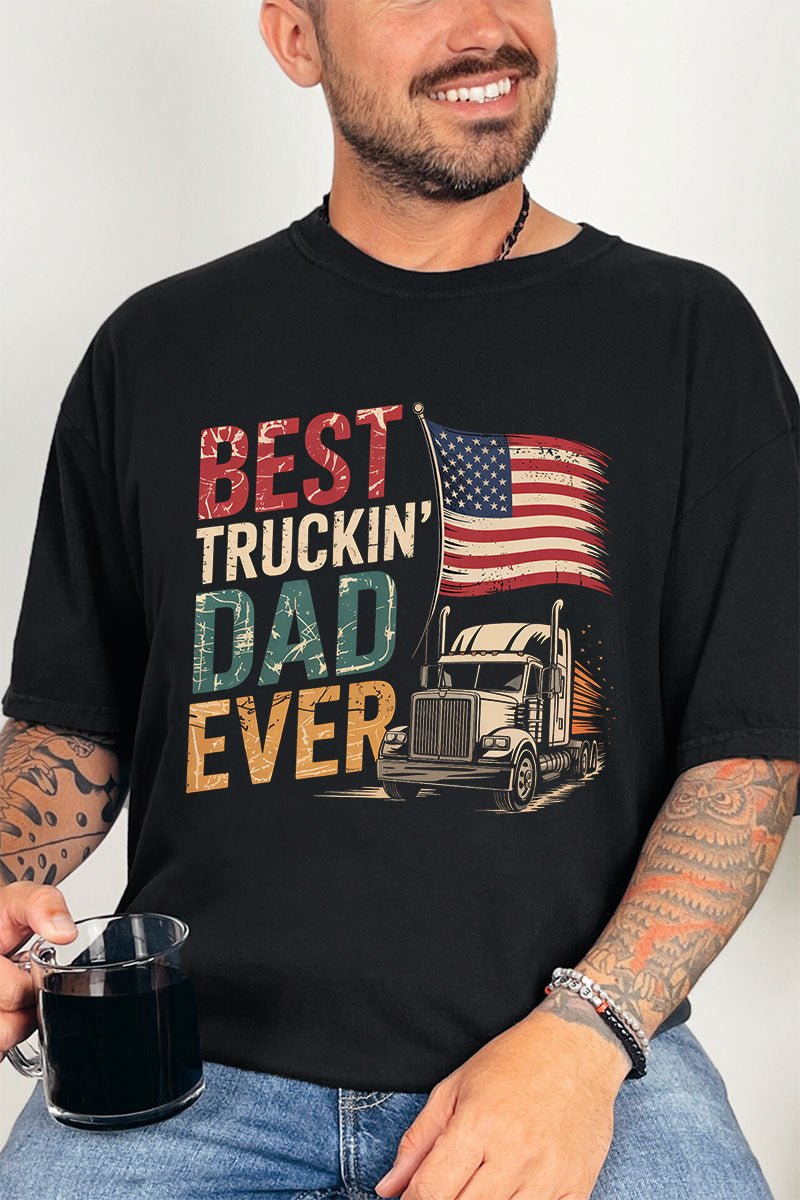 Best Truckin' Dad Ever Comfort Colors Adult Ring - Spun Cotton Tee - Wholesale Accessory Market