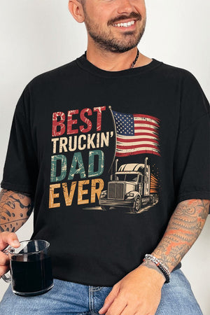 Best Truckin' Dad Ever Comfort Colors Adult Ring - Spun Cotton Tee - Wholesale Accessory Market