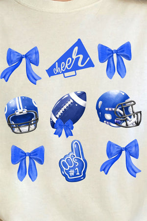 Blue Blitz And Bows Comfort Colors Adult Ring - Spun Cotton Tee - Wholesale Accessory Market