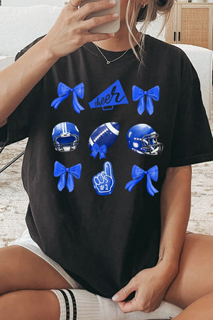 Blue Blitz And Bows Comfort Colors Adult Ring - Spun Cotton Tee - Wholesale Accessory Market