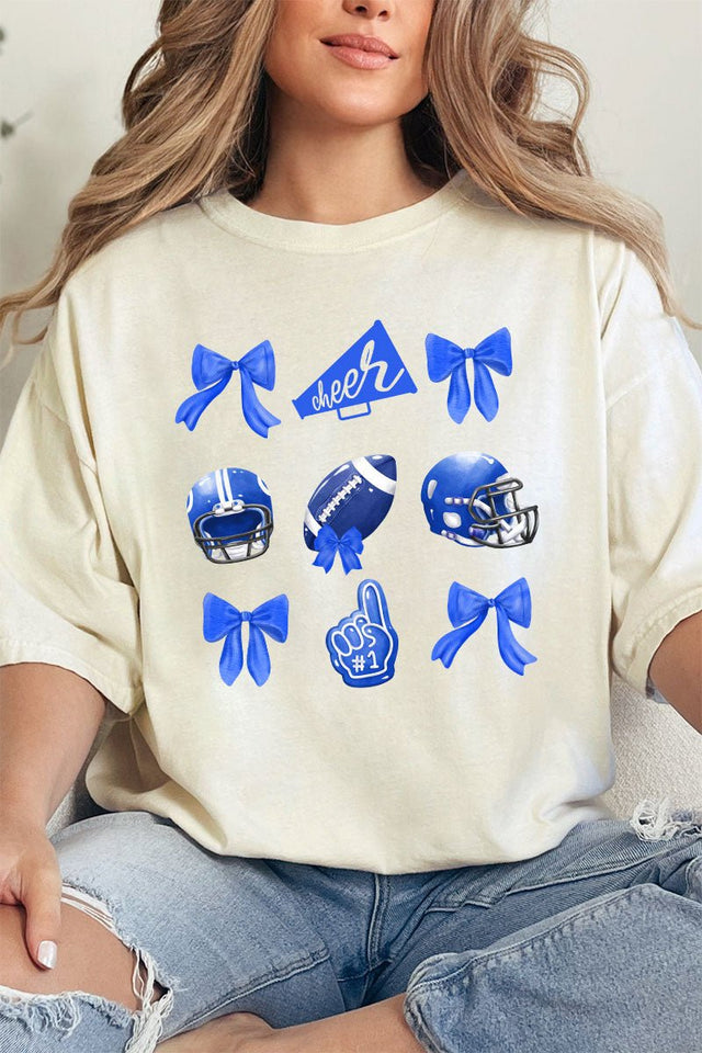 Blue Blitz And Bows Comfort Colors Adult Ring - Spun Cotton Tee - Wholesale Accessory Market