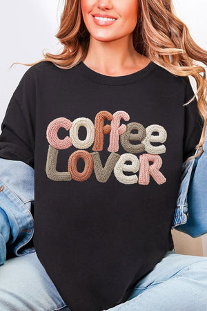 Faux Yarn Coffee Lover Comfort Colors Adult Ring - Spun Cotton Tee - Wholesale Accessory Market