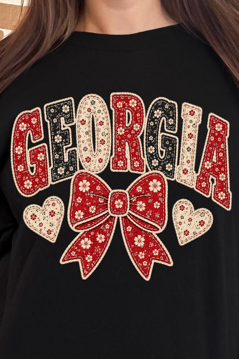 Georgia Blooming Bow Comfort Colors Adult Ring-Spun Cotton Tee - Wholesale Accessory Market