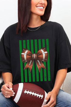 Green Varsity Bow Comfort Colors Adult Ring-Spun Cotton Tee - Wholesale Accessory Market