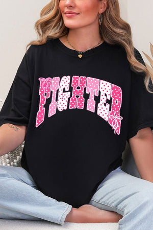 Pink Polka Pop Fighter Comfort Colors Adult Ring-Spun Cotton Tee - Wholesale Accessory Market