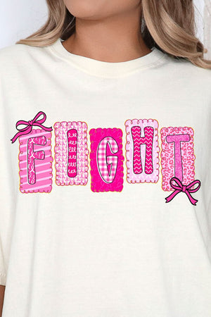 Pretty, Powerful, Pink Fight Comfort Colors Adult Ring - Spun Cotton Tee - Wholesale Accessory Market