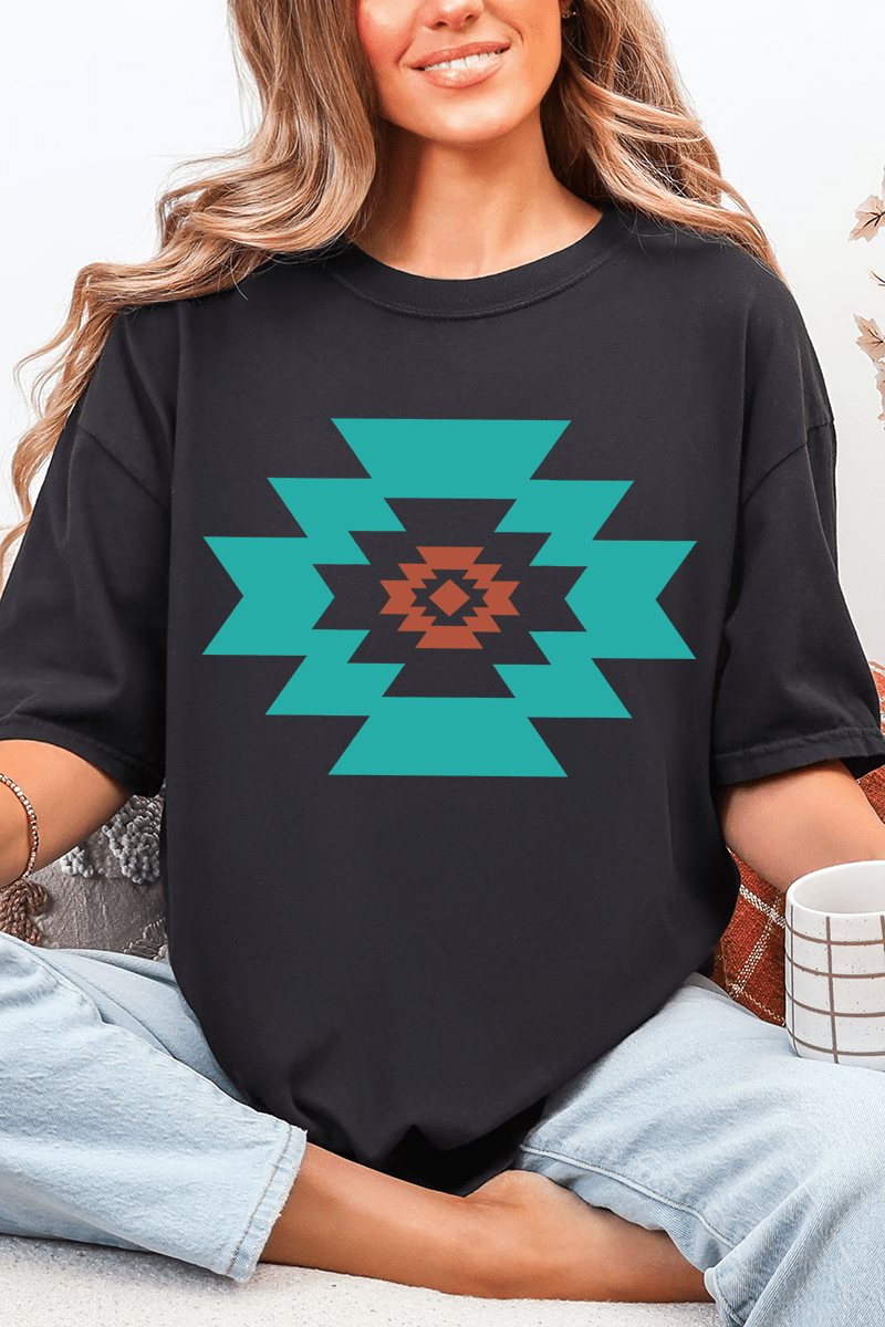 Punchy Aztec Comfort Colors Adult Ring - Spun Cotton Tee - Wholesale Accessory Market
