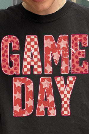 Red Starry Game Day Comfort Colors Adult Ring - Spun Cotton Tee - Wholesale Accessory Market