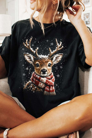 Snow Kissed Reindeer Comfort Colors Adult Ring-Spun Cotton Tee - Wholesale Accessory Market