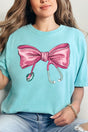 Stethoscope Bow Comfort Colors Adult Ring - Spun Cotton Tee - Wholesale Accessory Market