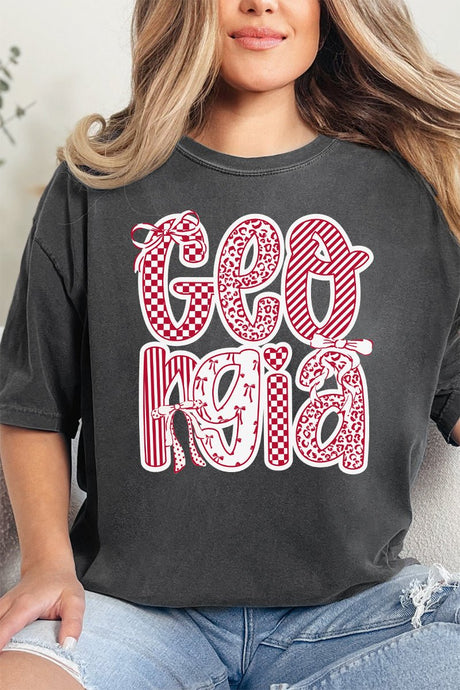 Tied In Georgia Comfort Colors Adult Ring - Spun Cotton Tee - Wholesale Accessory Market