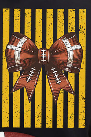 Yellow Gold Varsity Bow Comfort Colors Adult Ring-Spun Cotton Tee - Wholesale Accessory Market