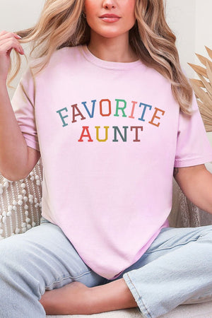 Always The Favorite Aunt Comfort Colors Adult Ring-Spun Cotton Tee - Wholesale Accessory Market