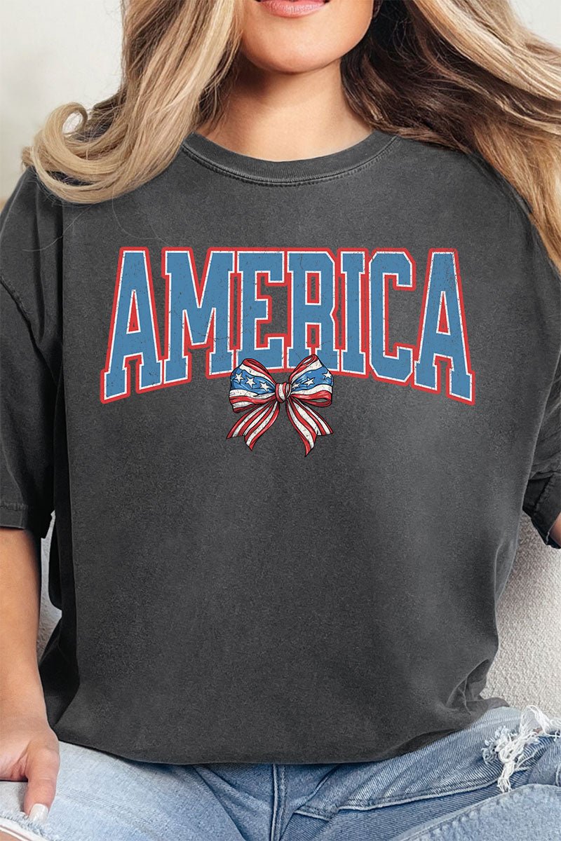 America Bow Comfort Colors Adult Ring - Spun Cotton Tee - Wholesale Accessory Market