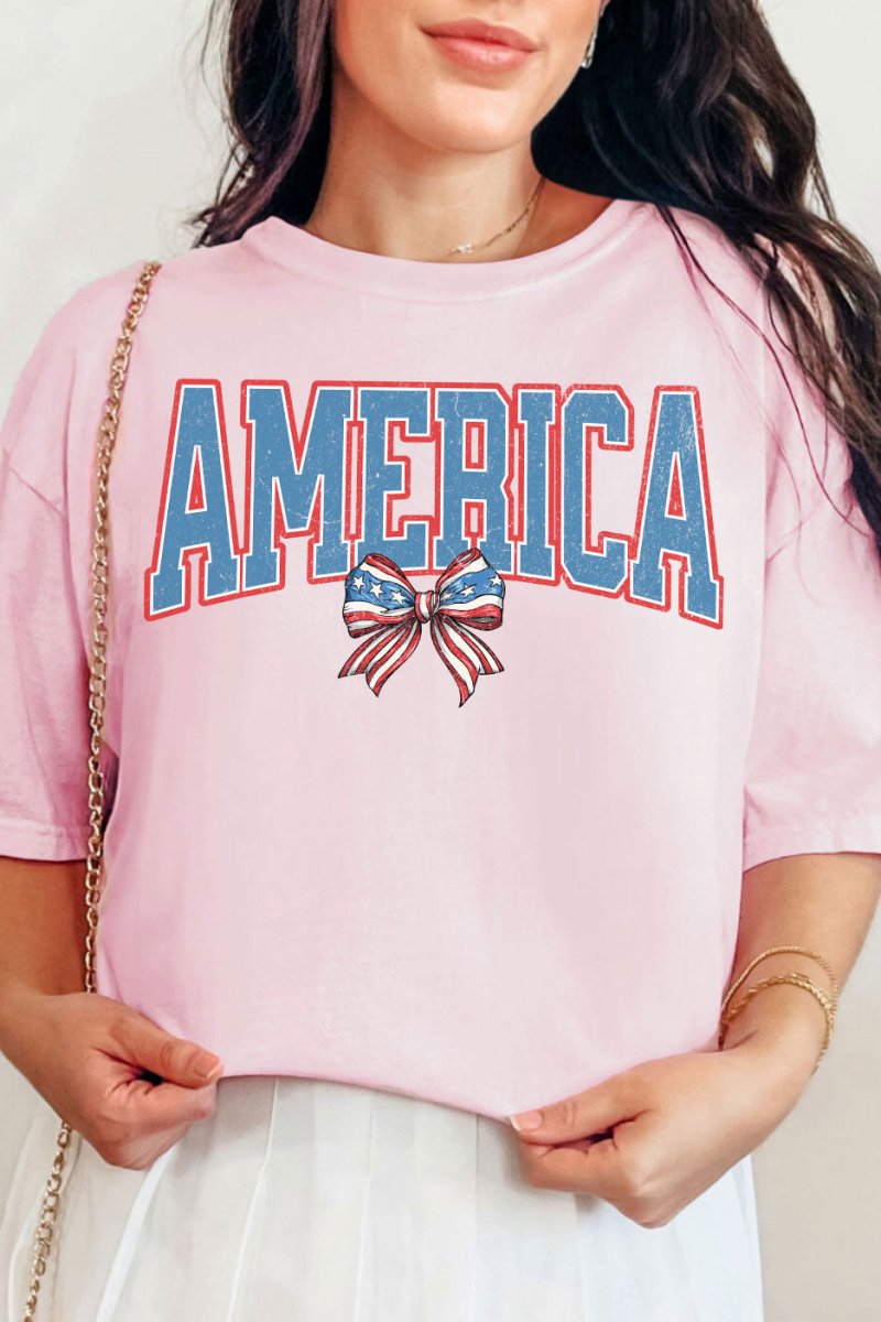 America Bow Comfort Colors Adult Ring - Spun Cotton Tee - Wholesale Accessory Market