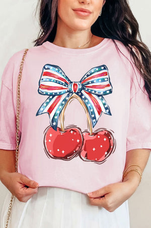 America Cherries Comfort Colors Adult Ring - Spun Cotton Tee - Wholesale Accessory Market