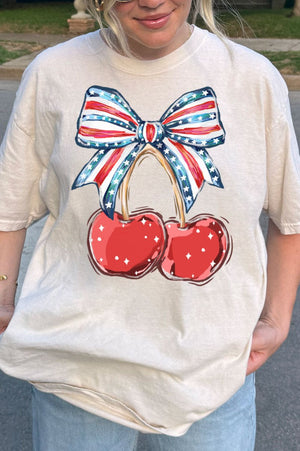 America Cherries Comfort Colors Adult Ring - Spun Cotton Tee - Wholesale Accessory Market