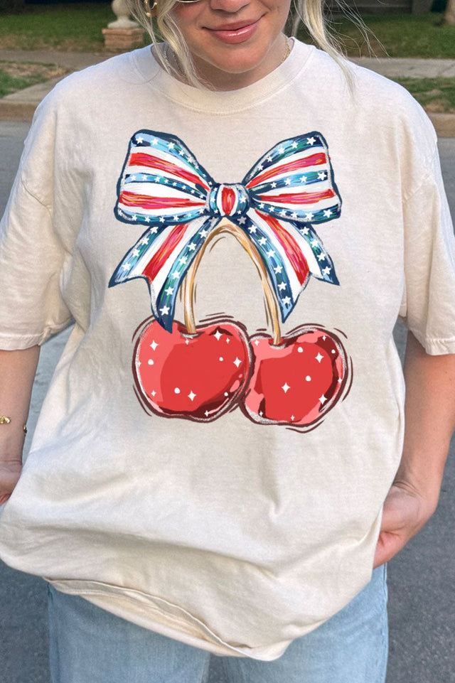 America Cherries Comfort Colors Adult Ring - Spun Cotton Tee - Wholesale Accessory Market