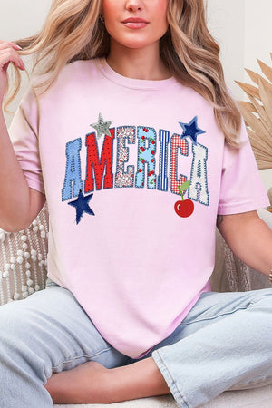 America Stitched In Tradition Comfort Colors Adult Ring - Spun Cotton Tee - Wholesale Accessory Market