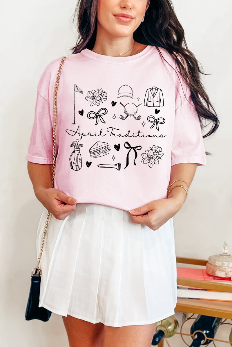 April Traditions Comfort Colors Adult Ring - Spun Cotton Tee - Wholesale Accessory Market