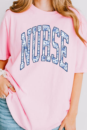 Arched Chinoiserie Nurse Comfort Colors Adult Ring - Spun Cotton Tee - Wholesale Accessory Market