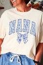 Arched Nana Blue Chinoiserie Comfort Colors Adult Ring - Spun Cotton Tee - Wholesale Accessory Market