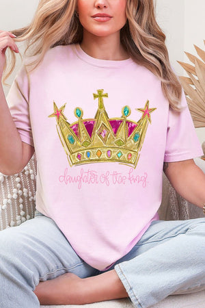 Bejeweled Daughter Of The King Comfort Colors Adult Ring - Spun Cotton Tee - Wholesale Accessory Market