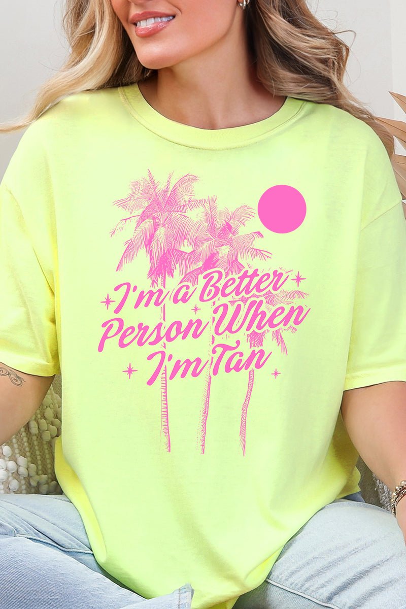 Better Person When I'm Tan Comfort Colors Adult Ring - Spun Cotton Tee - Wholesale Accessory Market