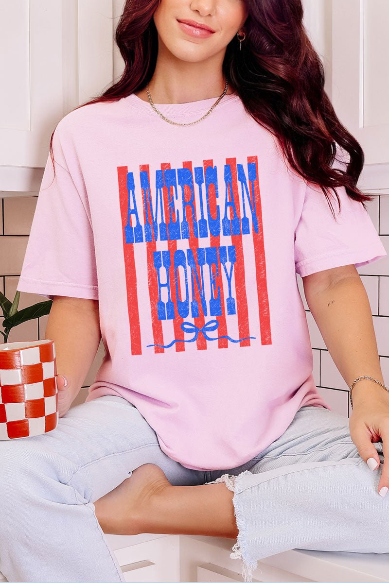 Blue American Honey Energy Comfort Colors Adult Ring - Spun Cotton Tee - Wholesale Accessory Market
