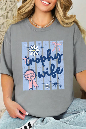 Blue Striped Trophy Wife Comfort Colors Adult Ring-Spun Cotton Tee - Wholesale Accessory Market